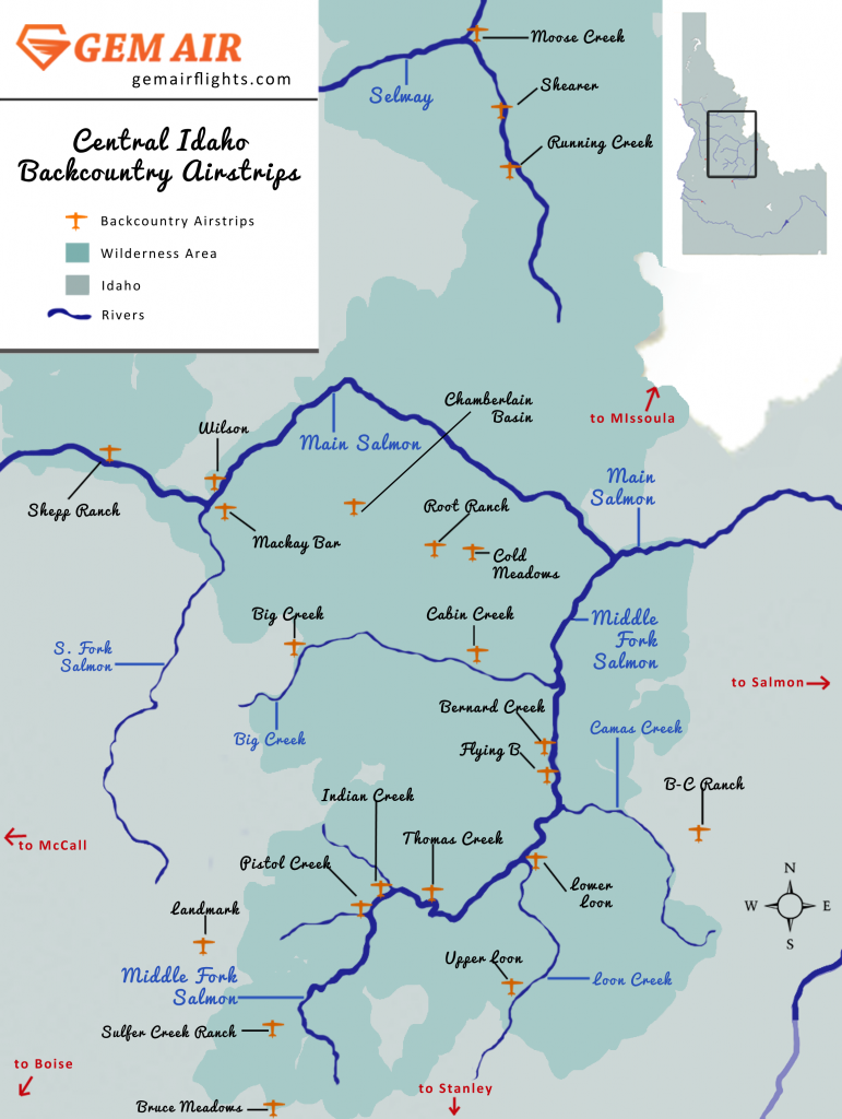 Frank Church Wilderness Map Frank Church Wilderness And Selway Bitterroot Wilderness Flights